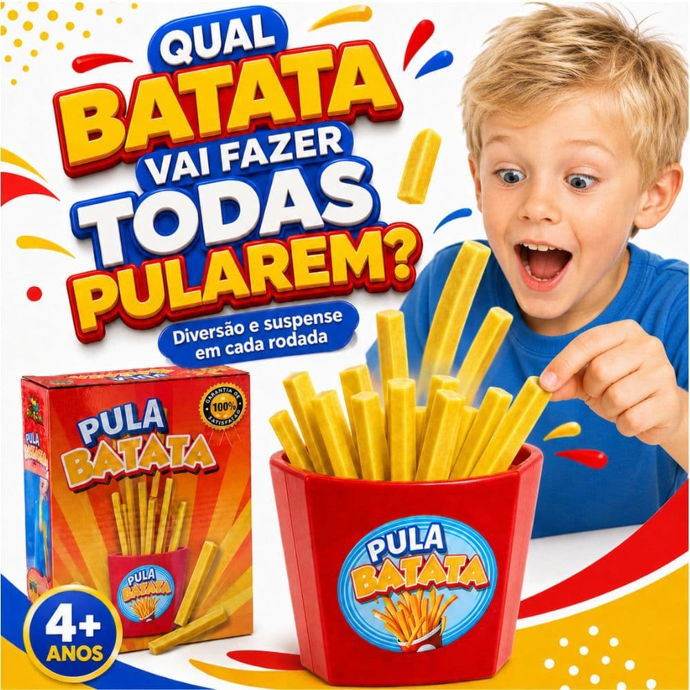 Jogo Pula Batata Brinquedo Infantil Educativo Suspense Família 4+ Anos