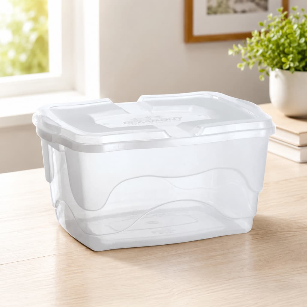 Caixa Organizadora Multiuso 20 Litros Transparente com Tampa Plástica para Roupas Brinquedos Cozinha Banheiro Quarto