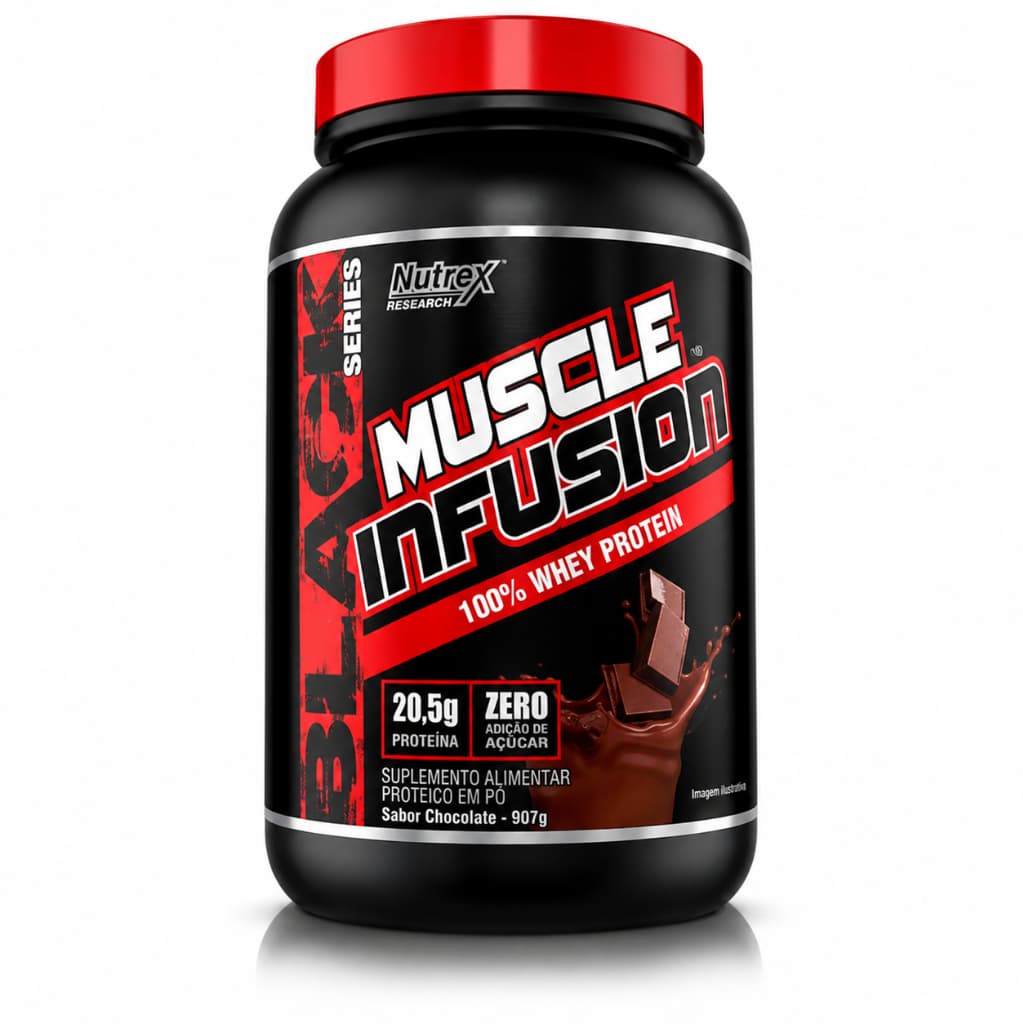 Nutrex Muscle Infusion 100% Whey Protein 907g Sabor Chocolate