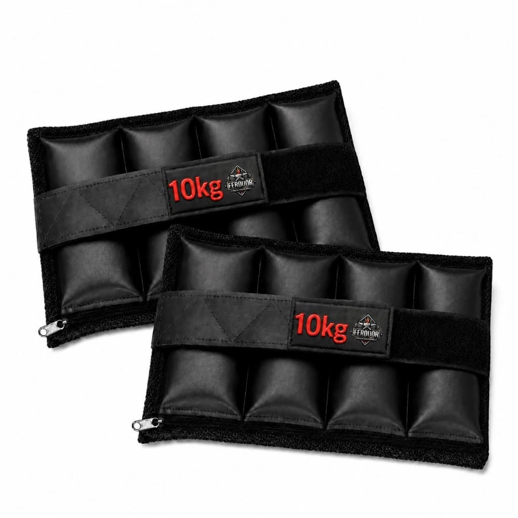Kit 2 Caneleira 10Kg Ajustáveis C/ Zíper Musculação Academia Treino Peso Fitness Exercícios Ferduor Físicos Esporte
