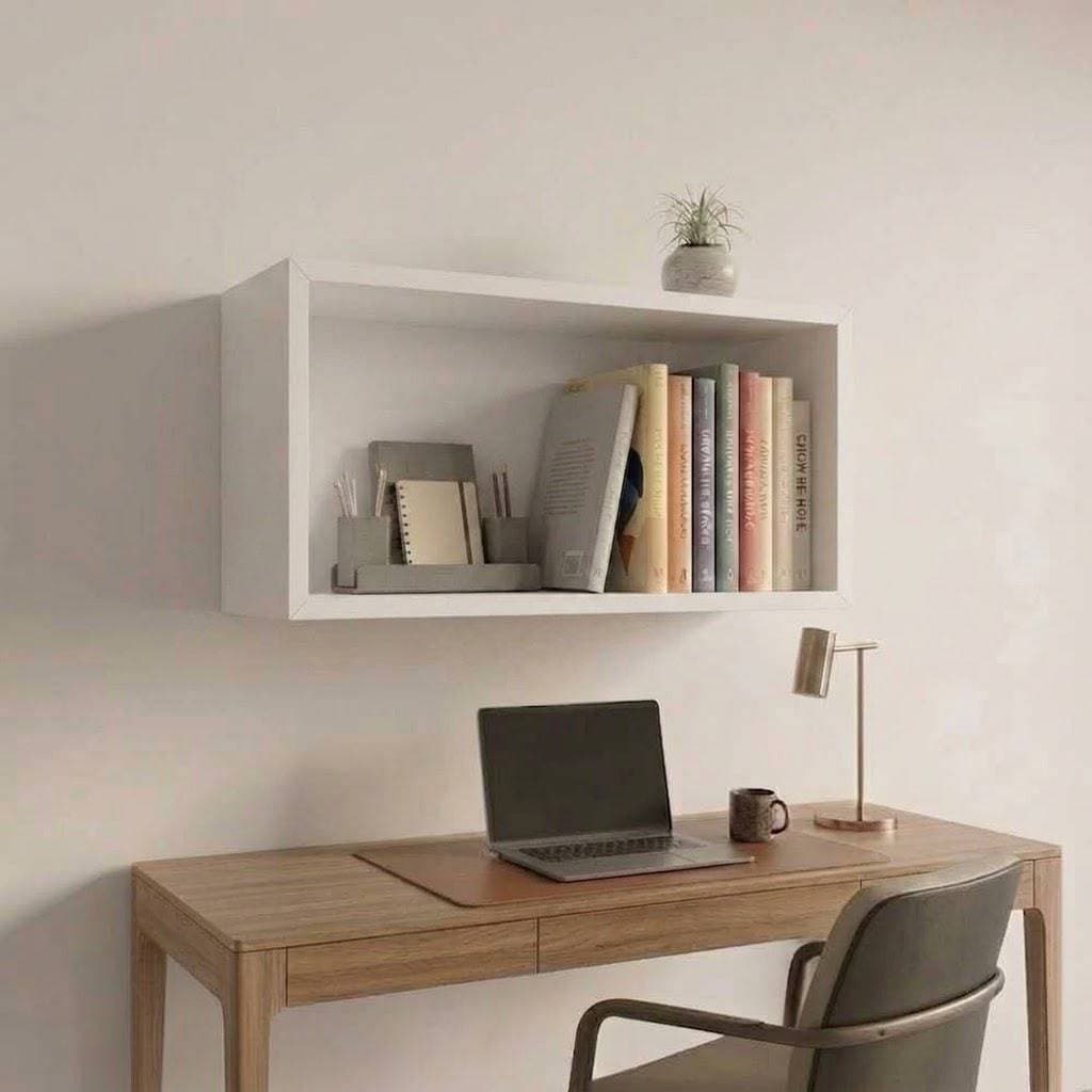 Prateleira Suporte Nicho Retangular MDF 70x25x20 Parede Sala Quarto Escritório Decorativo