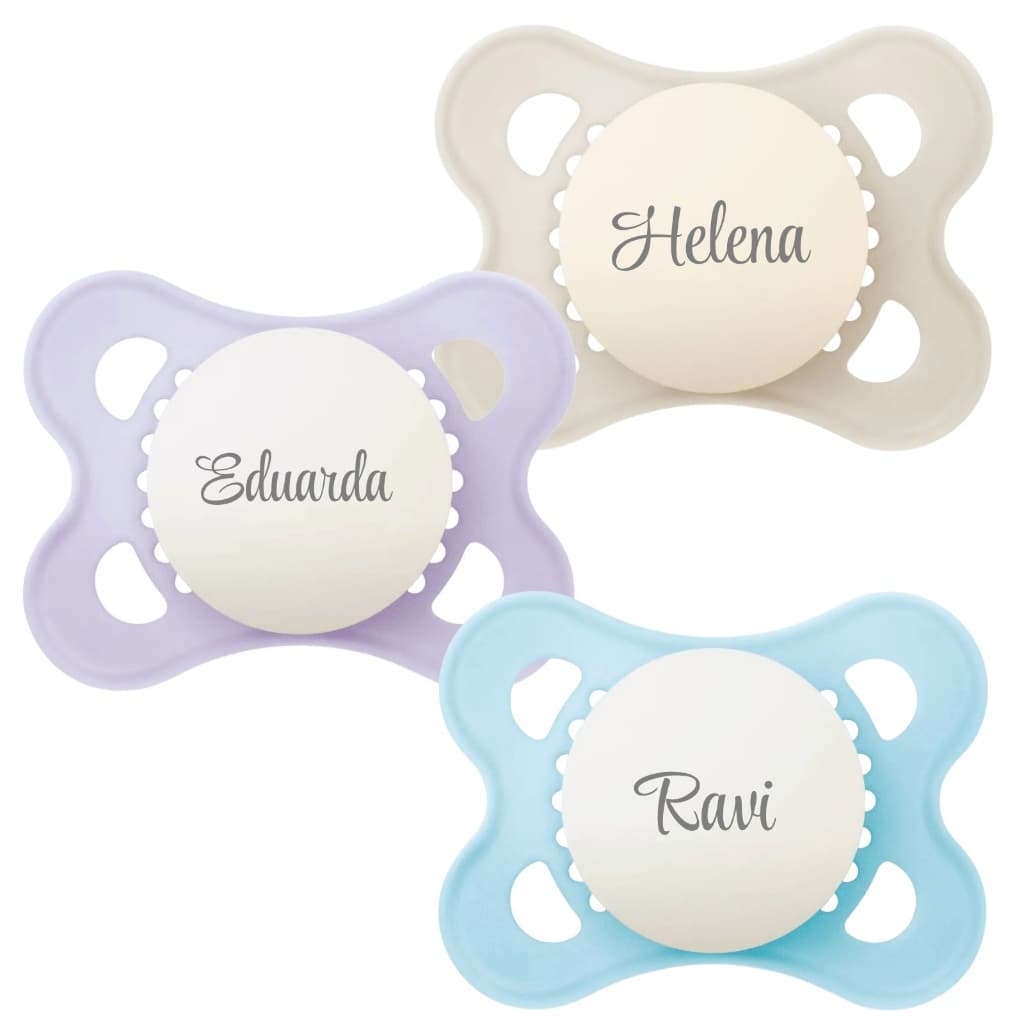 Chupeta Mam Original 0-6 Meses Silicone Personalizada com Nome do Bebê a Laser