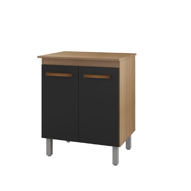 Balcão de Cozinha 75cm 2 Portas Armário Multiuso Serena Multiuso Organizador