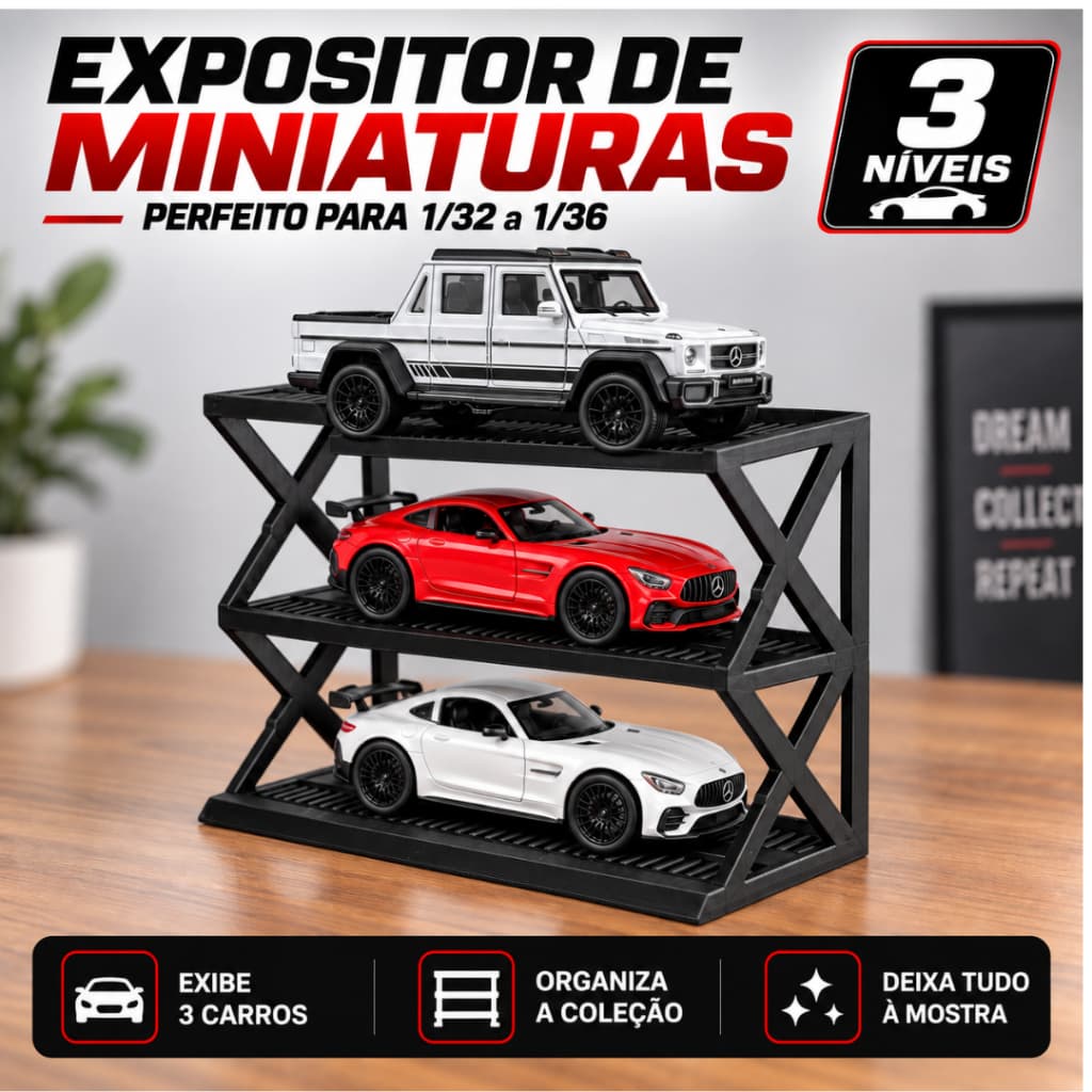 Expositor Nicho Carrinho Miniatura 1/32 Suporte Brinquedo Estante Porta Carrinho Mesa Parede Hot WHEELS