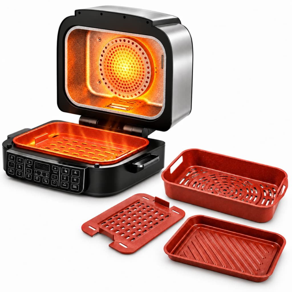 Forno De Bancada com Airfryer Philco 12l Digital Redstone 1800w