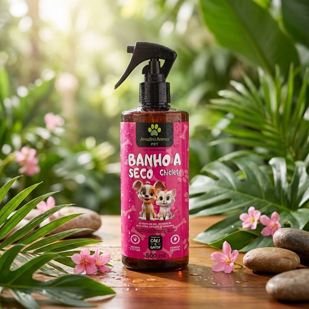 shampoo pet Banho A Seco Pet Spray 500ml Cães E Gatos Amazônia Aromas shampoo para cachorro shampoo cachorro