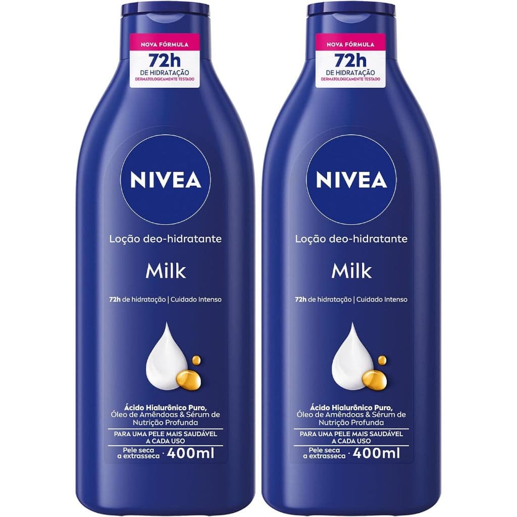 Kit Loção Hidratante Milk Pele Seca a Extrasseca 400ml 2 unidades