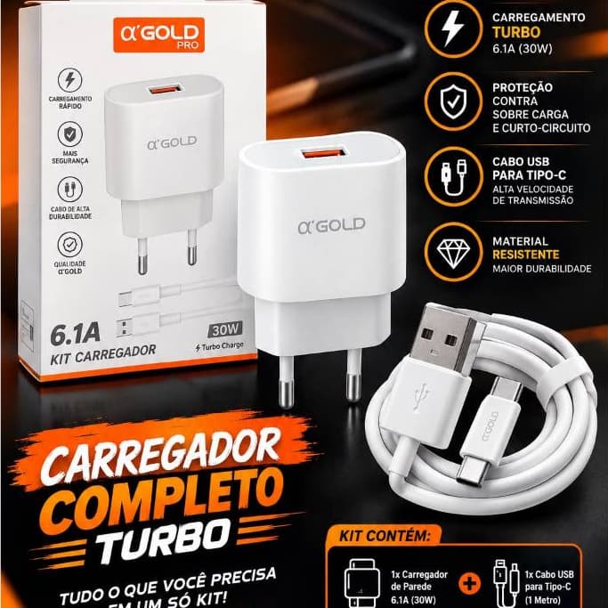carregador turbo, carregador rápido, carregador celular, carregador USB, carregador de tomada, carregador universal