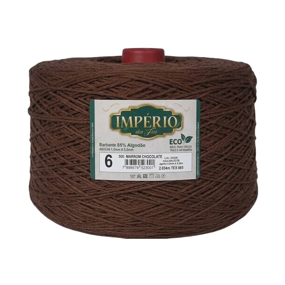 KIT 2 Unidades de 2KG| BARBANTE IMPÉRIO DOS FIOS | FIO 6| PARA CROCHÊ, TRICÔ E ARTESANATO