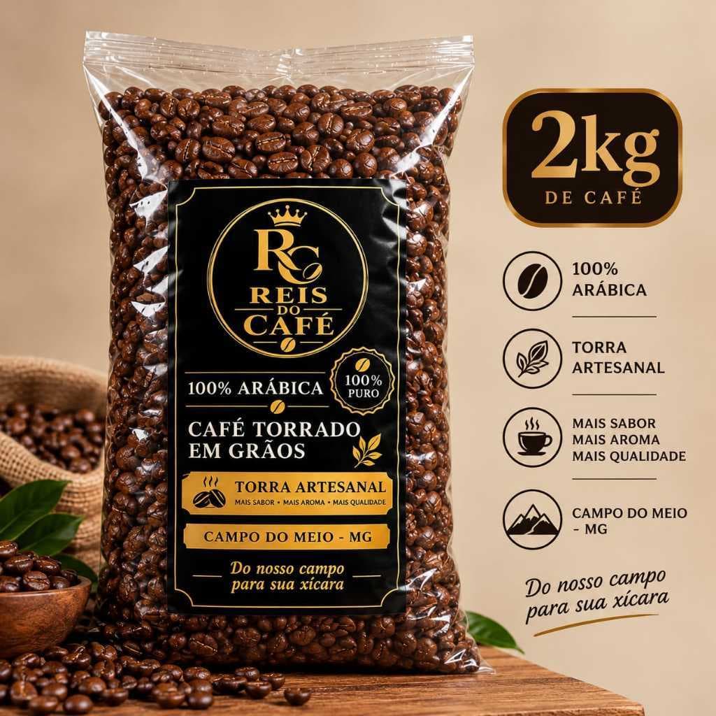 2KG Reis do Café – Café Artesanal Torrado em Grãos