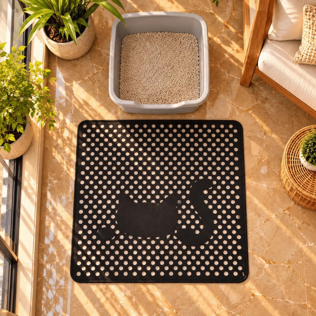 Tapete Higiênico Gato Coletor de Areia Caixa Sanitária Impermeável Lavável Pet Gatos Tapetinho