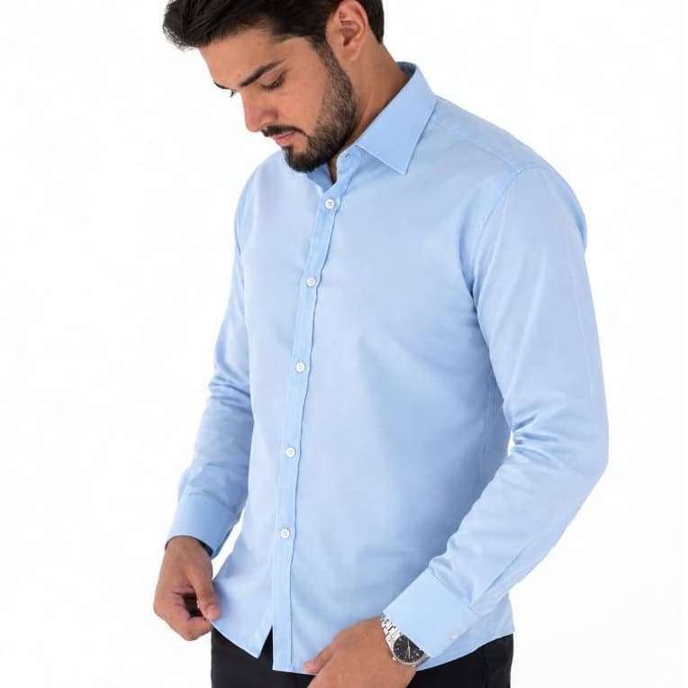 Camisa Social Masculina Slim Manga Longa Elegante Casual Tecido Leve Para Trabalho Festa e Eventos