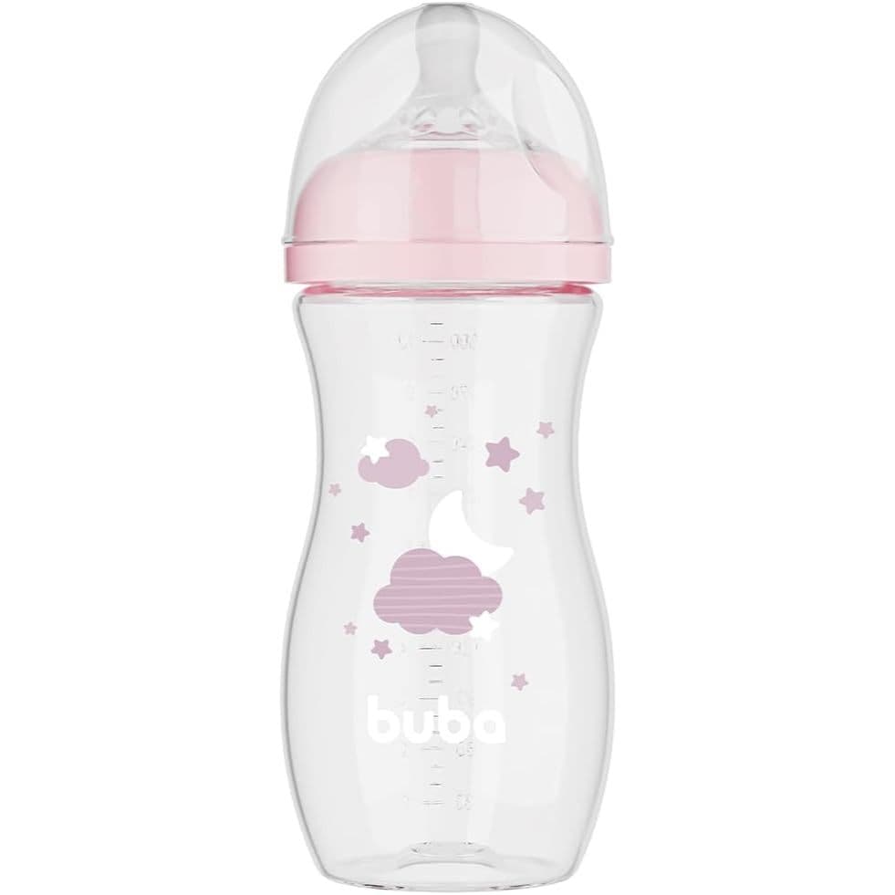 Mamadeira Easy Flow Nuvem 330ml Anticólica Buba Cor Rosa Rosa Nuvem