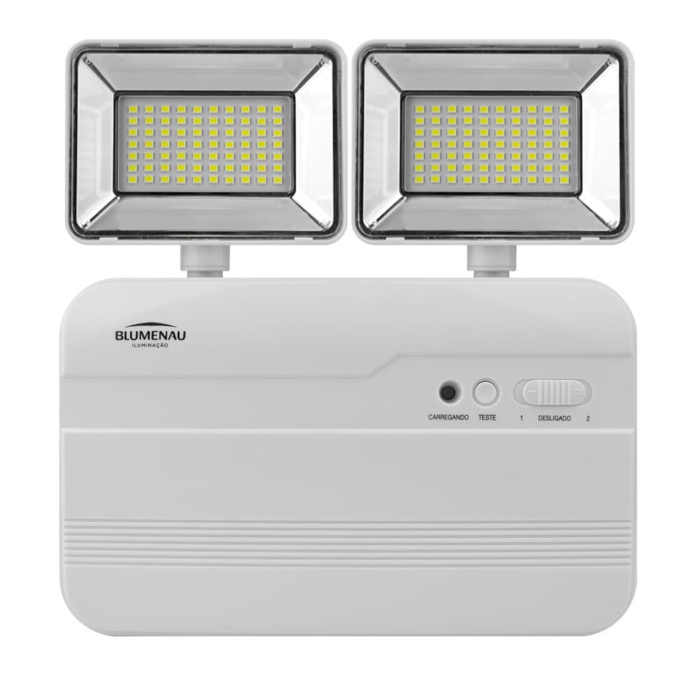 Luminária Emergência LED 3000 Lumens Blumenau 18W Bivolt 140 LEDs