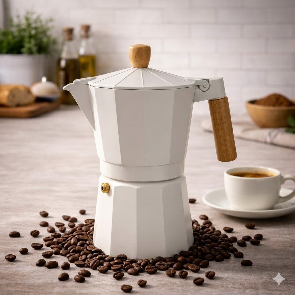 Cafeteira Italiana 6 Xícaras Capacidade 300ml Preparo Para Fogão Rápido Café Expresso Tradicional- Sortida