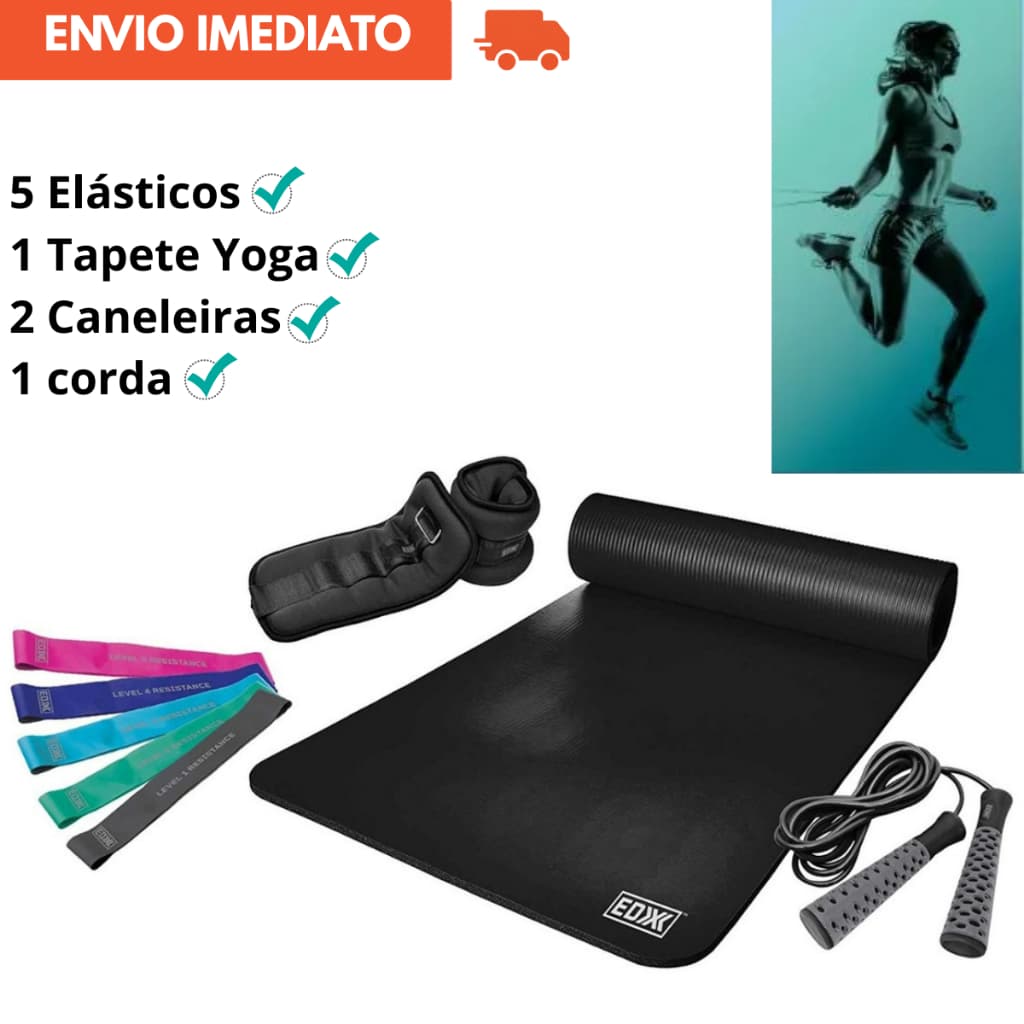 Kit Treino Funcional Casa Mini Band Para Ginástica Musculação Yoga Pilates