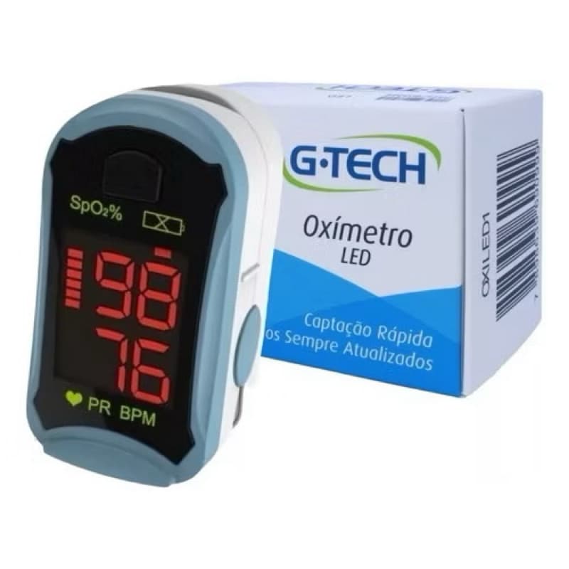 Oxímetro de Dedo G-Tech com Alta Precisão e Tela OLED