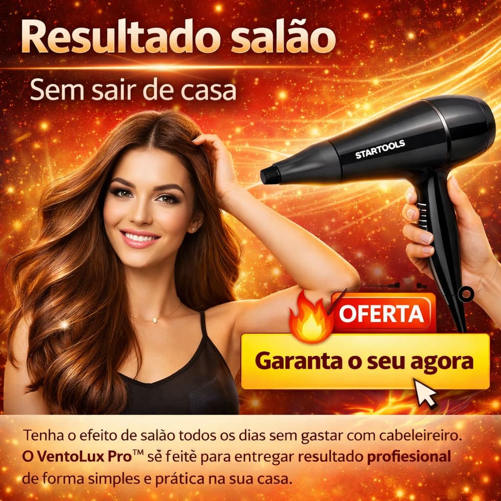 Secador TurboSec™ 1800W Potente Profissional Cabelo Liso Rápido 127V
