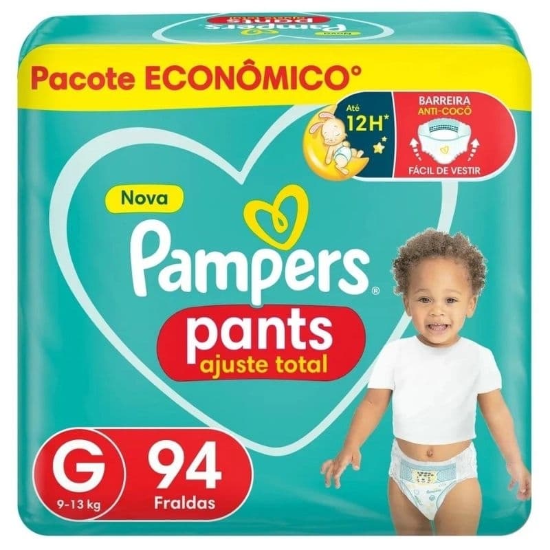 Fralda Pampers Ajuste Total Pants G 94 Unidades