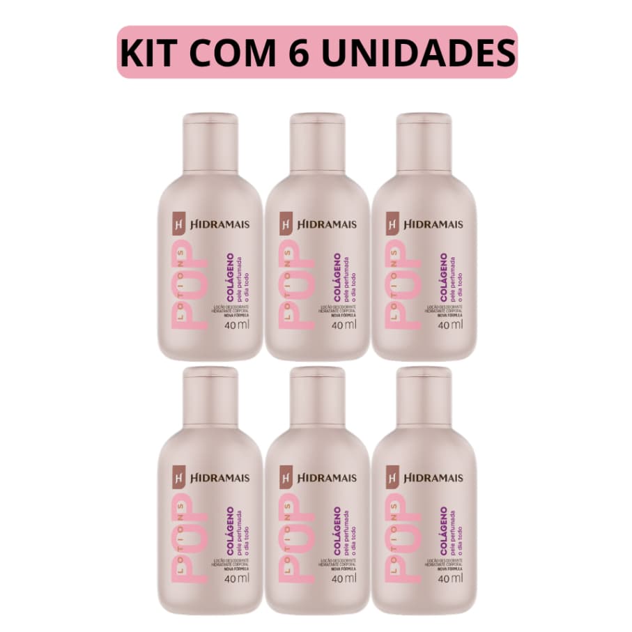 Mini Loção Hidratante Colágeno com 6 unidades Hidramais