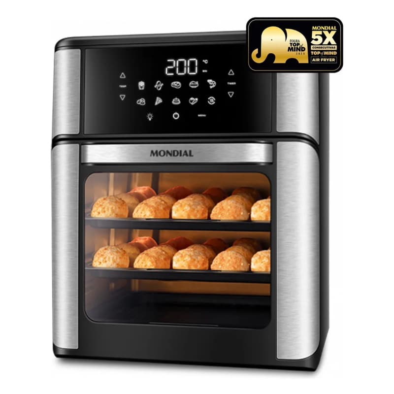 Fritadeira Air Fryer Forno Oven 12L, Mondial, 2000W - AFON-12L-BI 127V