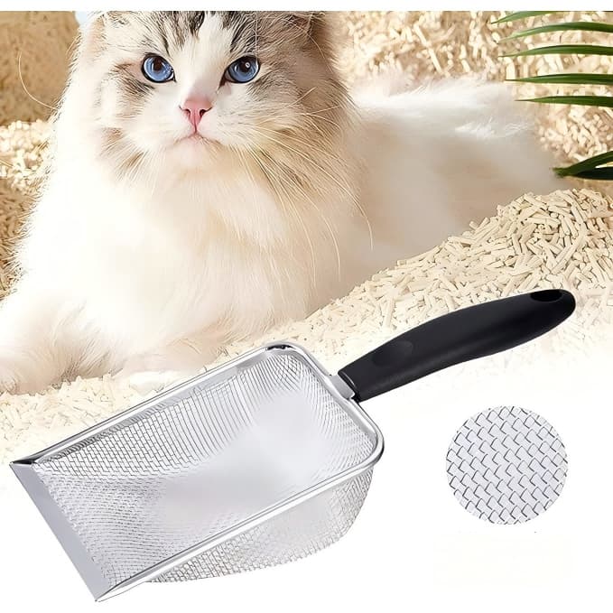 1/2/3/ Pcs Pá Higiênica De Areia para Gatos Peneira Coletora Aço Inox