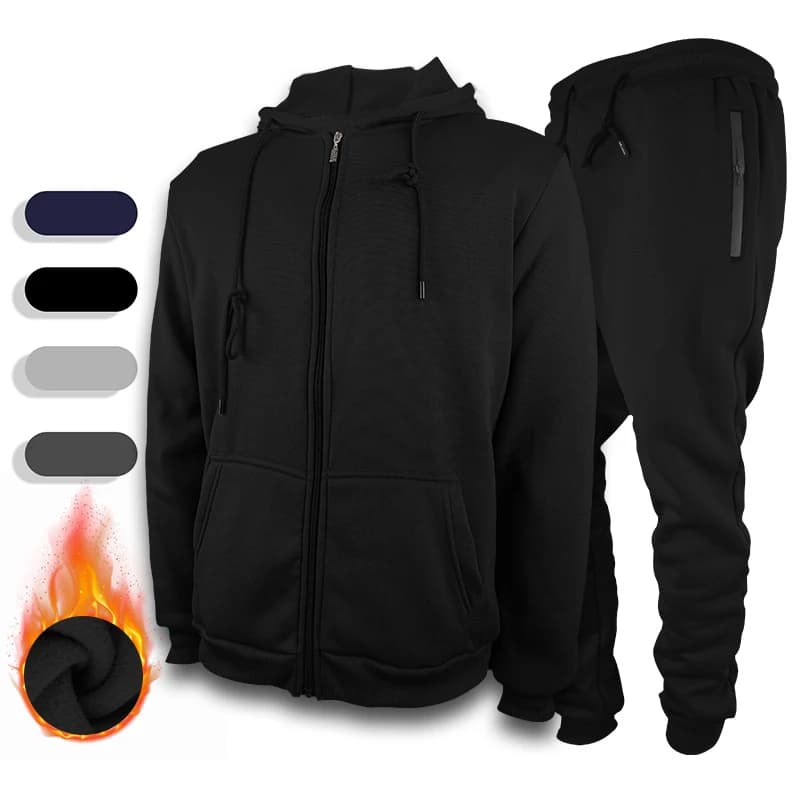 Conjunto Masculino De moletom Peluciado de Neve | Inverno Europeu