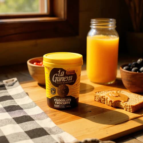 Pasta de Amendoim La Ganexa Chocolate ao Leite Crocante Whey Protein