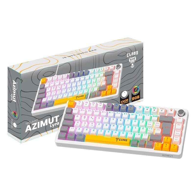 TECLADO AZIMUT LYRA - TECLADO MECÂNICO GAMER 75% CLANM