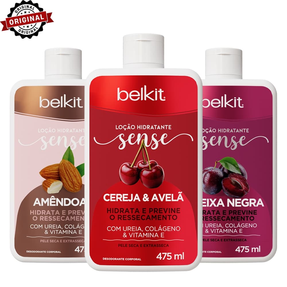 Kit Hidratante Corporal 475ml BELKIT | Loção Hidratante para pele seca e ressacada