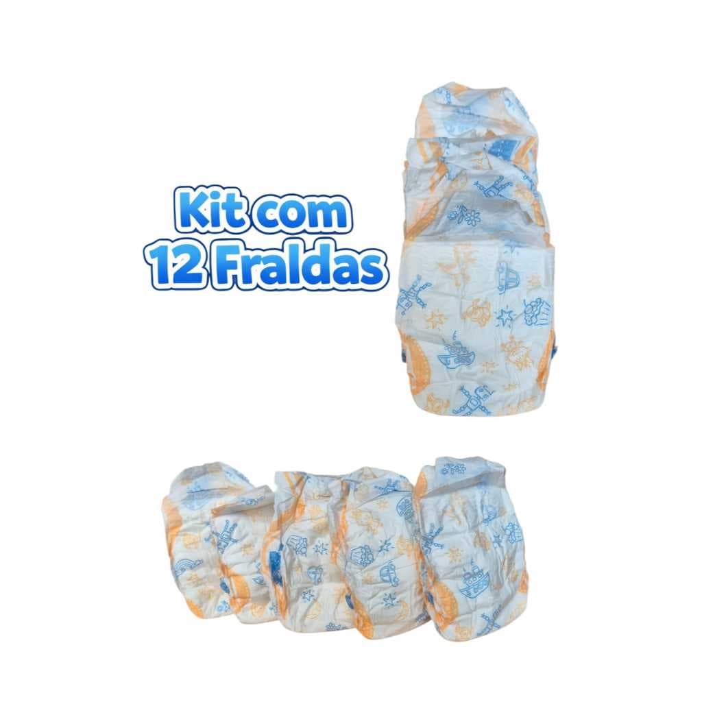 Kit Fraldas Descartáveis Para Boneca Bebê Reborn