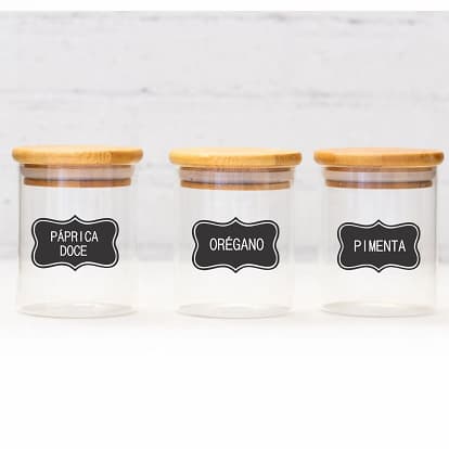 Kit 24 Adesivos Para Temperos Adesivos Para Condimento Porta Temperos