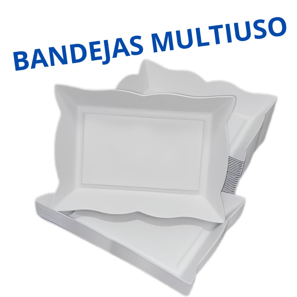 Kit Bandejas Plásticas Multiuso Petisqueiras Organizadoras Versáteis