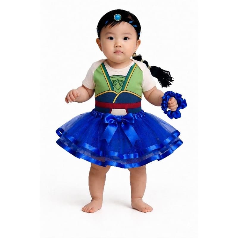 Body Temático Mulan Gueixa mesversário bebê menina