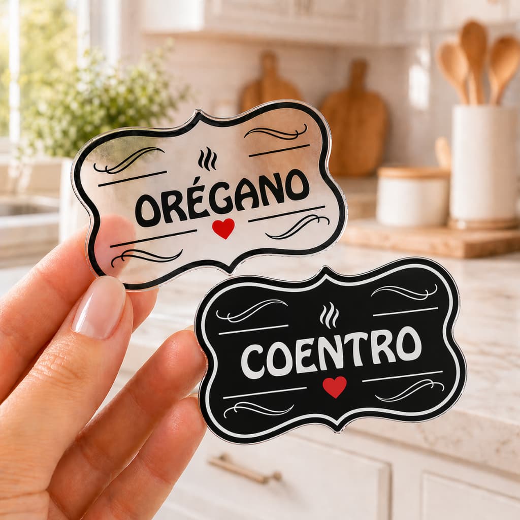 Kit 50 Adesivos Para Temperos E Mantimentos  5x3cm Organizadores De Potes