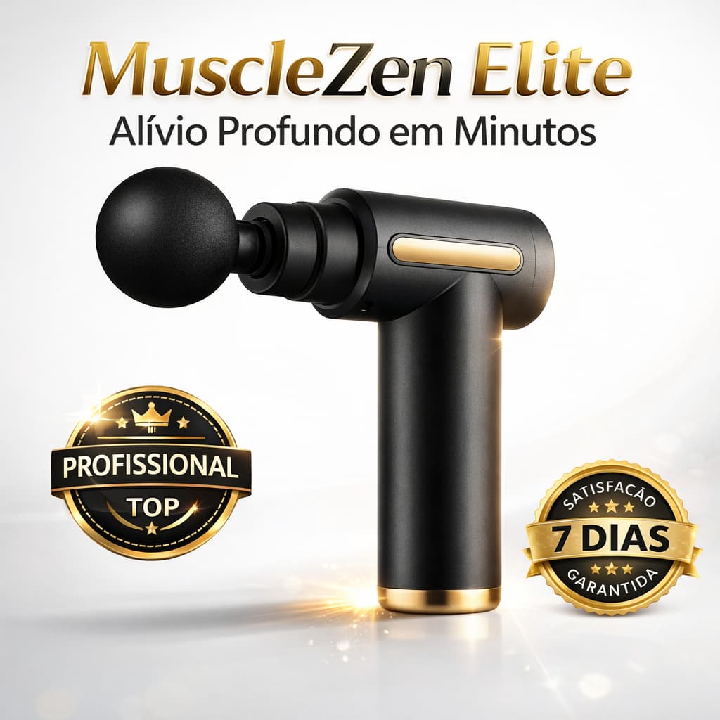 Pistola de Massagem Muscular Elétrica Portátil 6 Velocidades Massageador Profissional Bateria Longa Duração 1800mAh