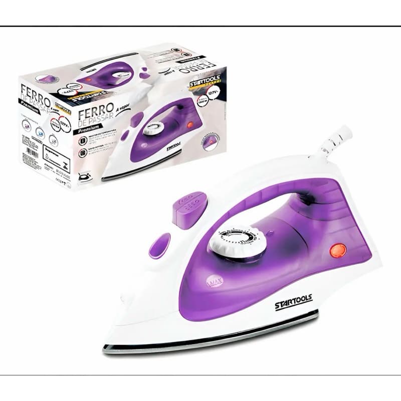 Ferro De Passar Roupa A Vapor 1500w Base Cerâmica 127v Spray