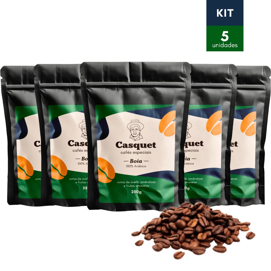 Café Especial Torrado em Grãos 100% Arábica 84+ Pontos 1,25kg | Casquet Boia Alta Mogiana