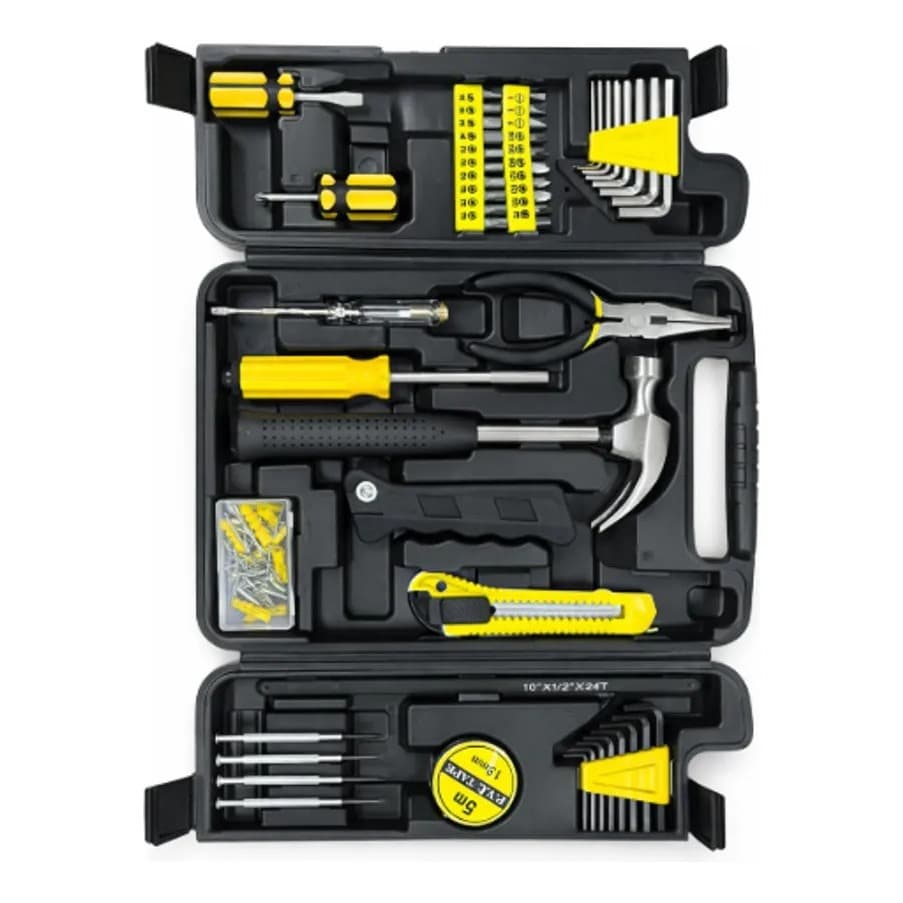 Maleta De Ferramentas 200 Peças Black Bull Kit Completo Reparo Manutenção Uso Profissional Doméstico