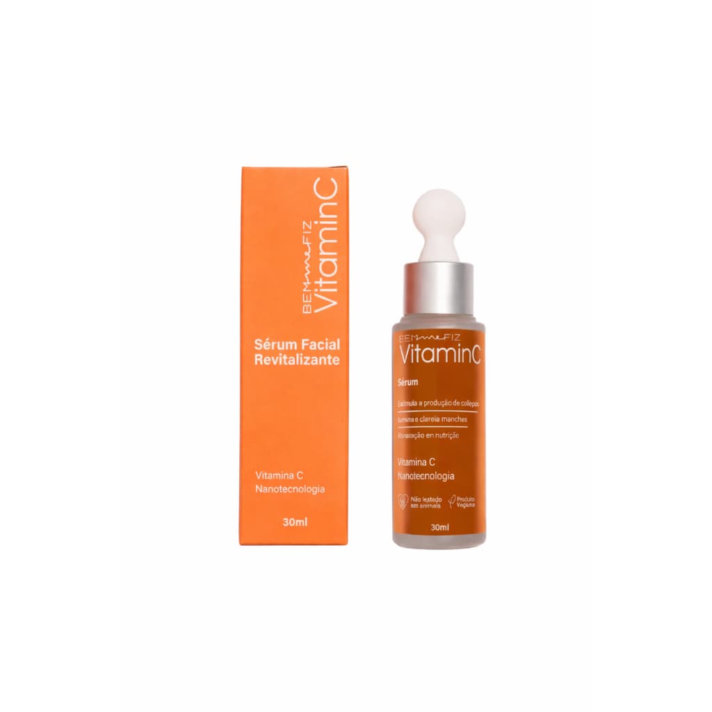 Sérum Vitamina C Facial Clareador Anti Idade Melasma Manchas Rugas Colágeno Hidratante Skincare 30ml
