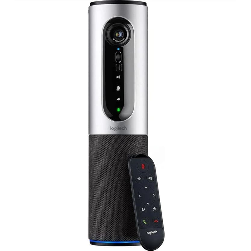 Webcam Logitech ConferenceCam Connect Full HD 1080p Prata Reunião Videoconferência Home Office PC
