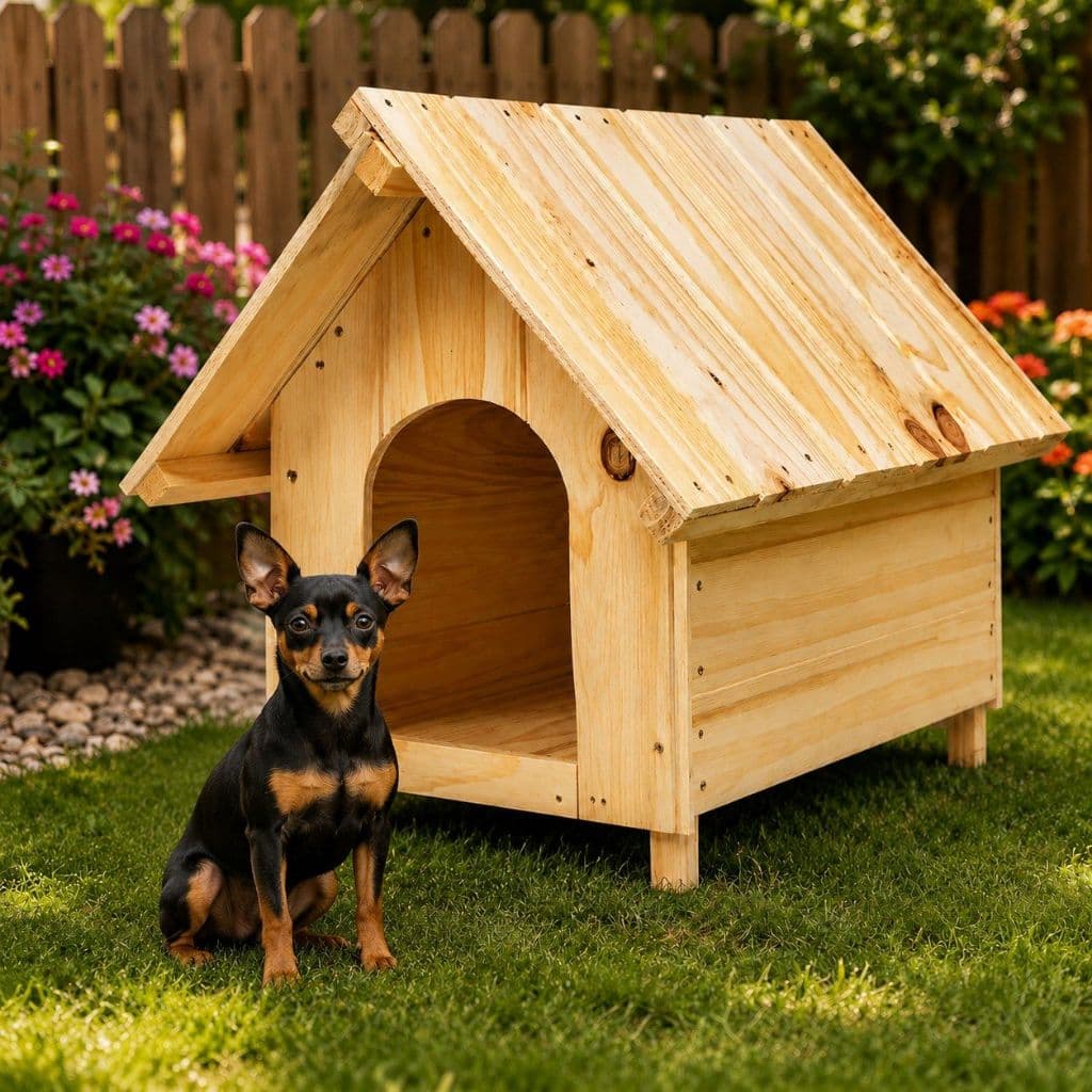 Casa Casinha De Cachorro Pet Madeira Pinus N°01 Porte Pequeno