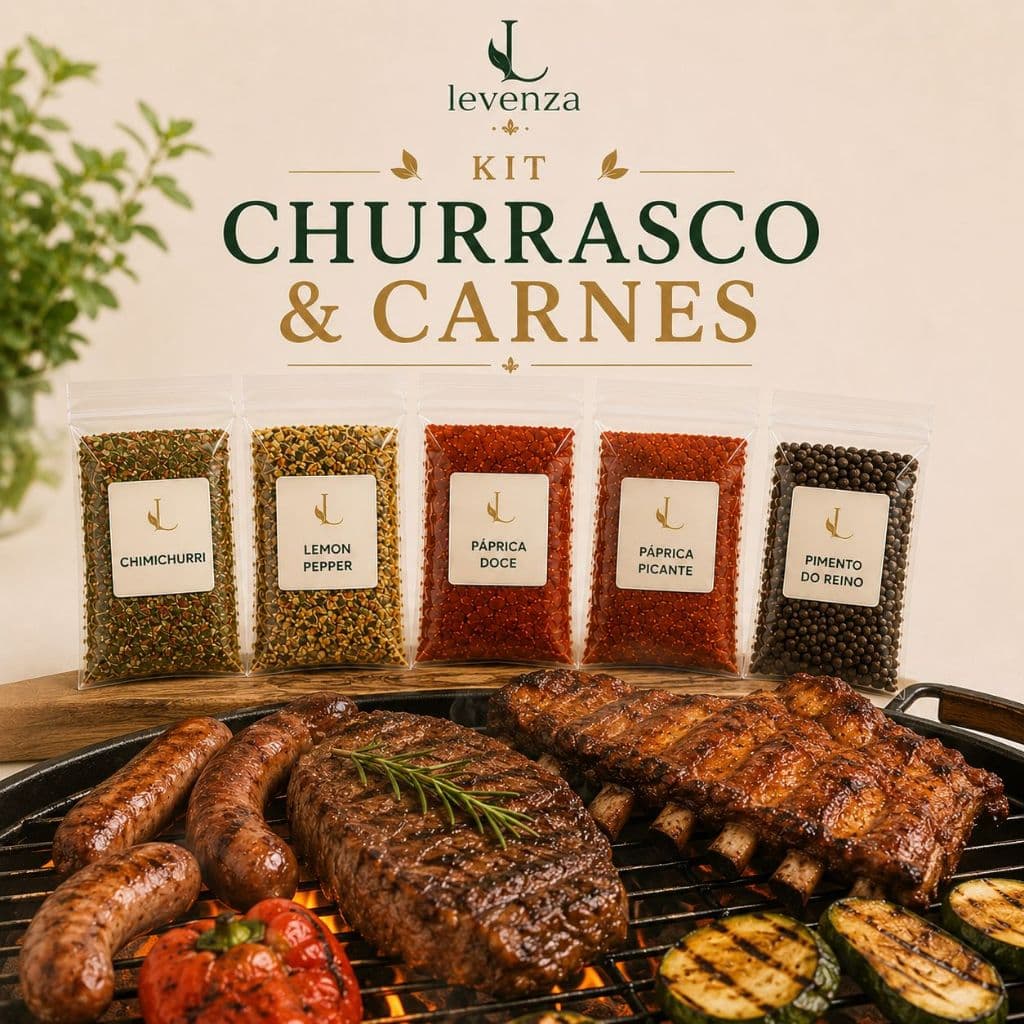 Kit Churrasco e Carne 5x100g Temperos e Condimentos para Grelhados e Assados