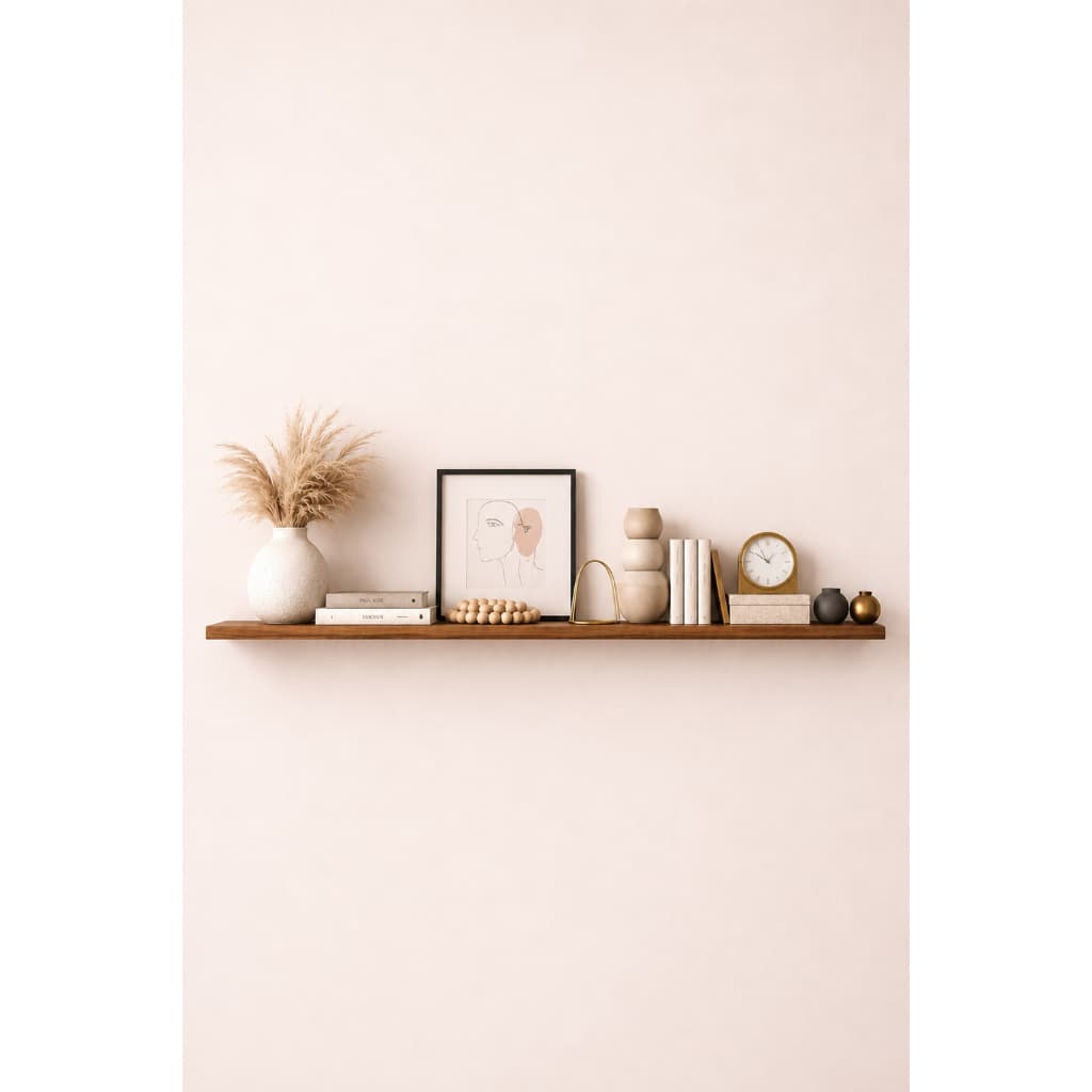 1 PRATELEIRA SUPORTE INVISÍVEL DE PAREDE MADEIRADA 40X20 PARA ORGANIZAÇÃO DE COZINHA, SALA, CLOSET E QUARTO