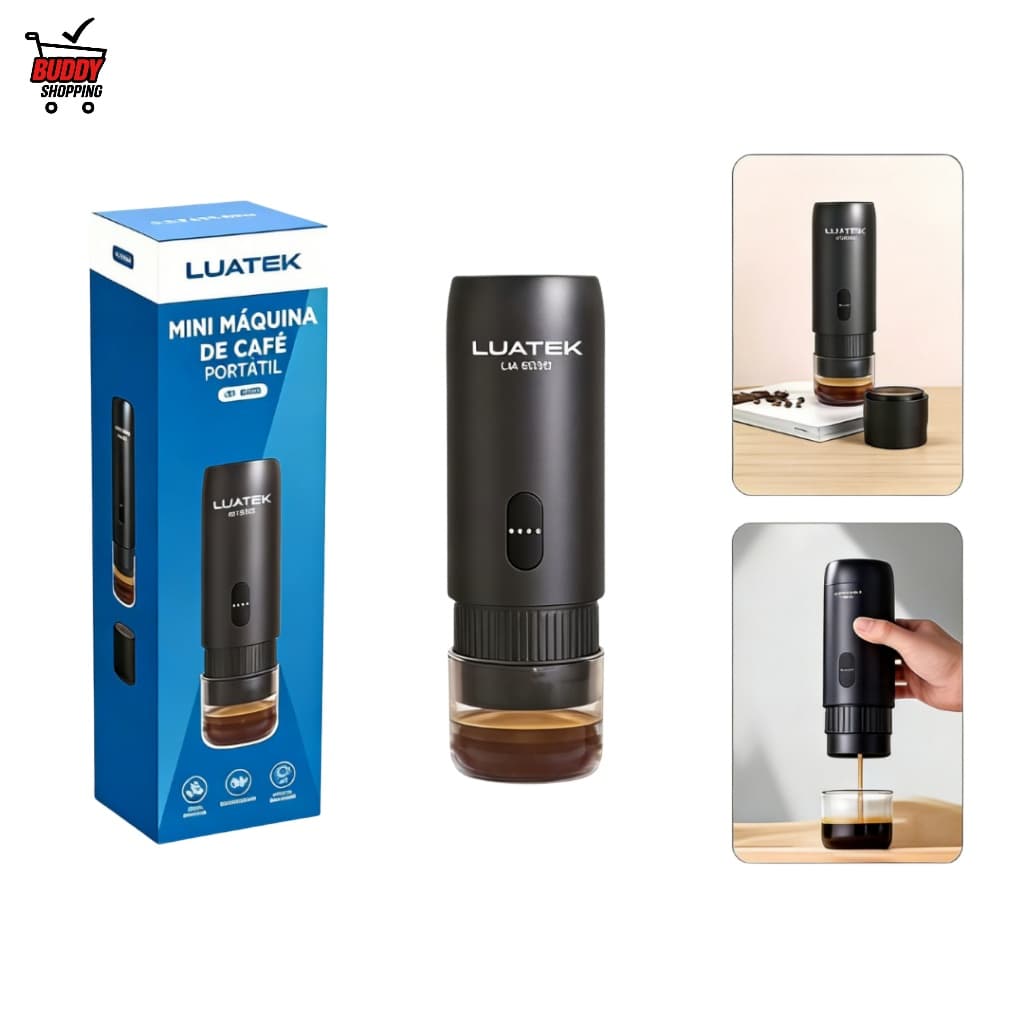 Máquina de Café Espresso Portátil 3 em 1 | Compacta e Recarregável