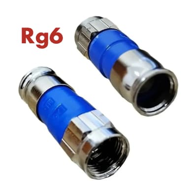 100 Conector Rg6 De Compressão Profissional Pressão para cabo RG6