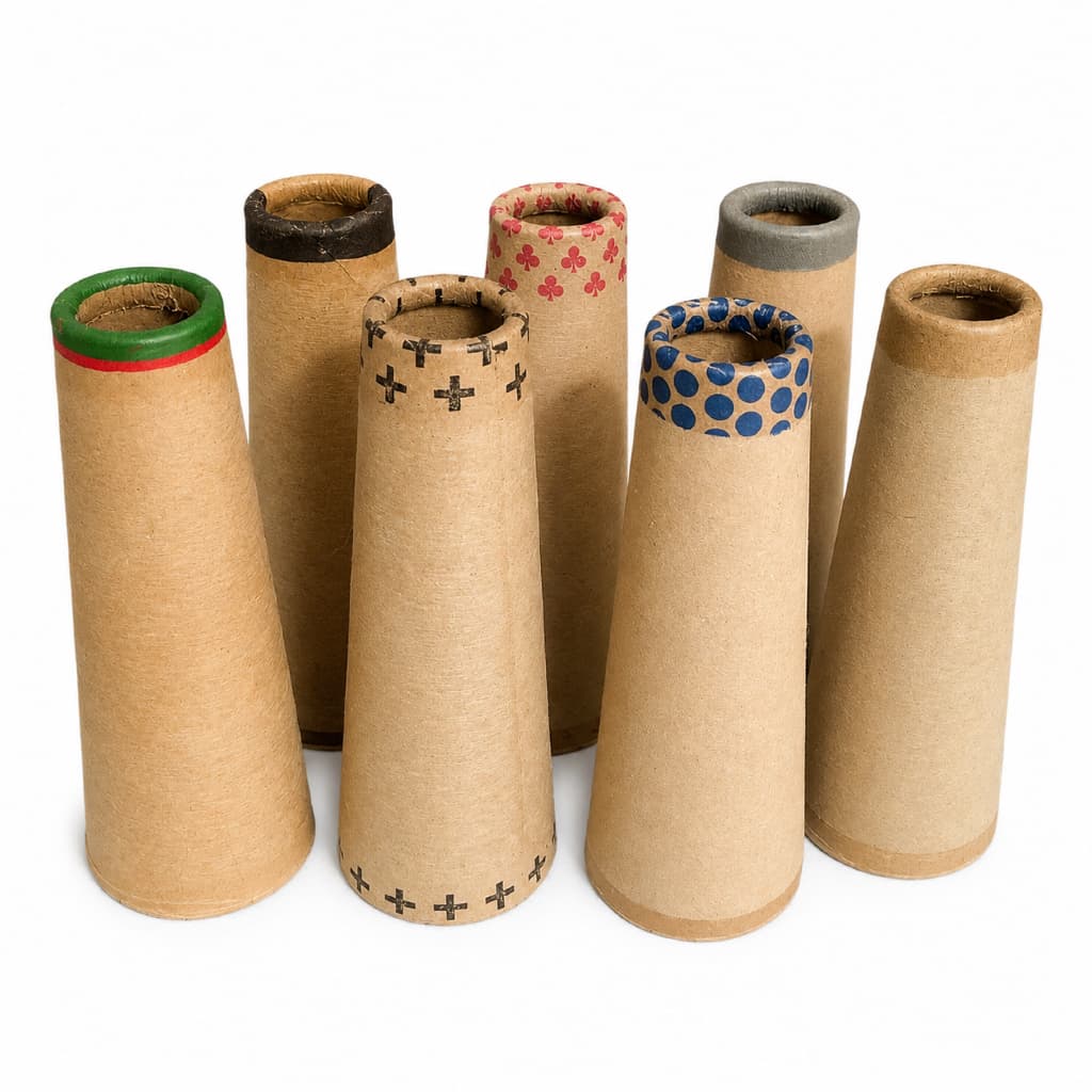 🧶 Kit 5 e 10 Cones de Papelão Vazios para Barbante e Linhas de Crochê
