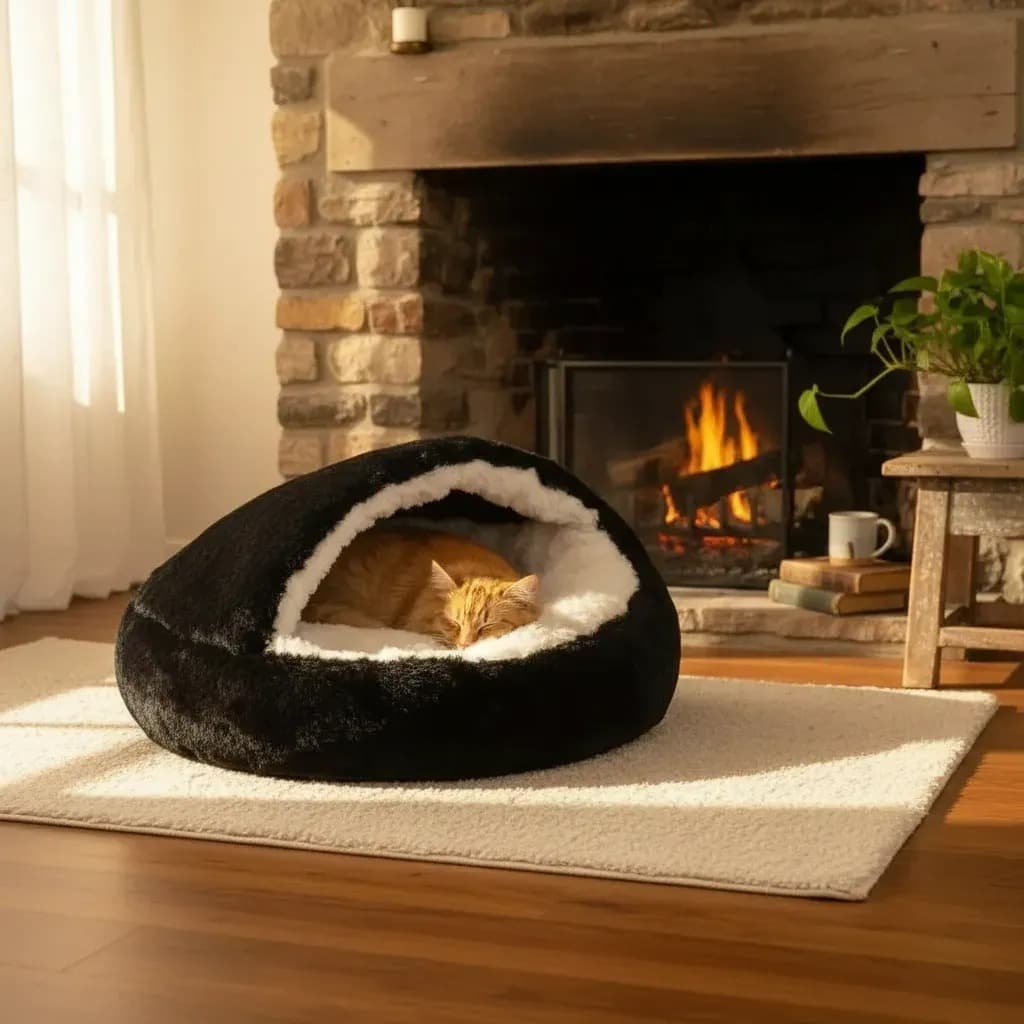 CAMINHA PET COM COBERTURA MACIA NUVEM COBERTA FECHADA CAMA CASINHA TOCA FORMATO DONUT ANTIDERRAPANTE