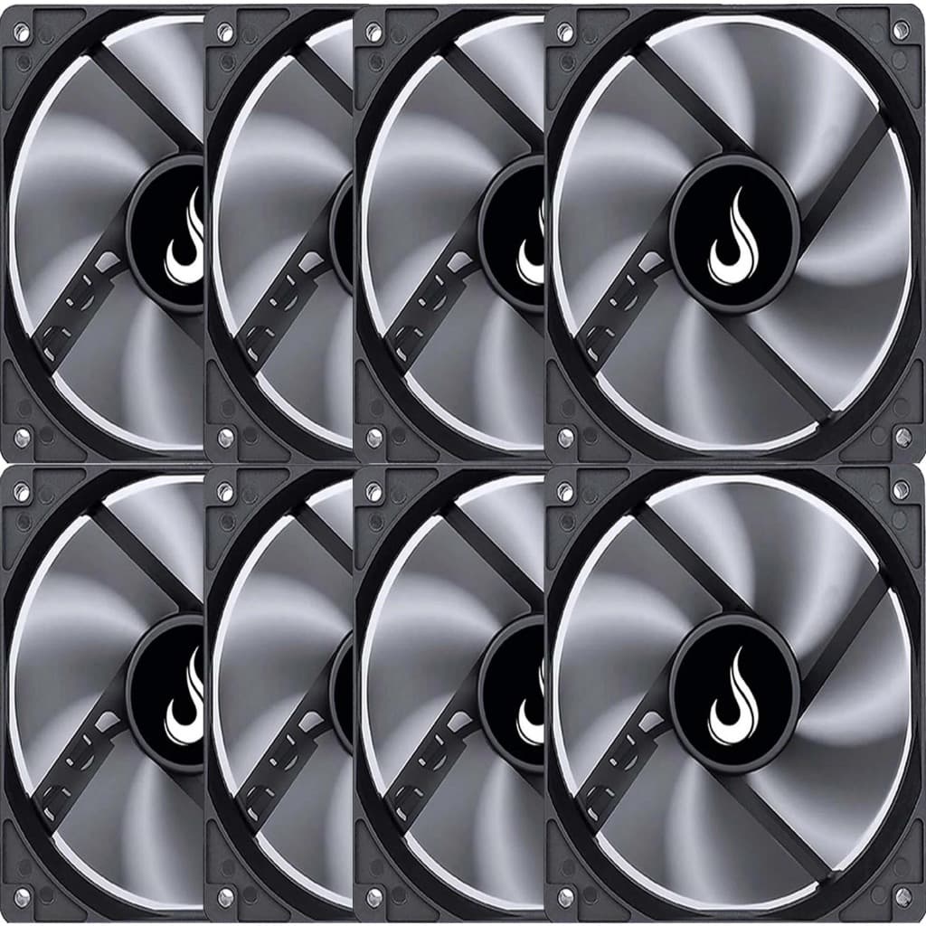 Kit C/ 8 Cooler Fan Ventoinha 120mm Gabinete Pc Gamer Black Rise Mode