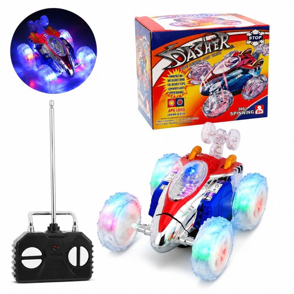 Carrinho Maluco Controle Remoto infantil com Musica e Luz Carrinho Acrobático